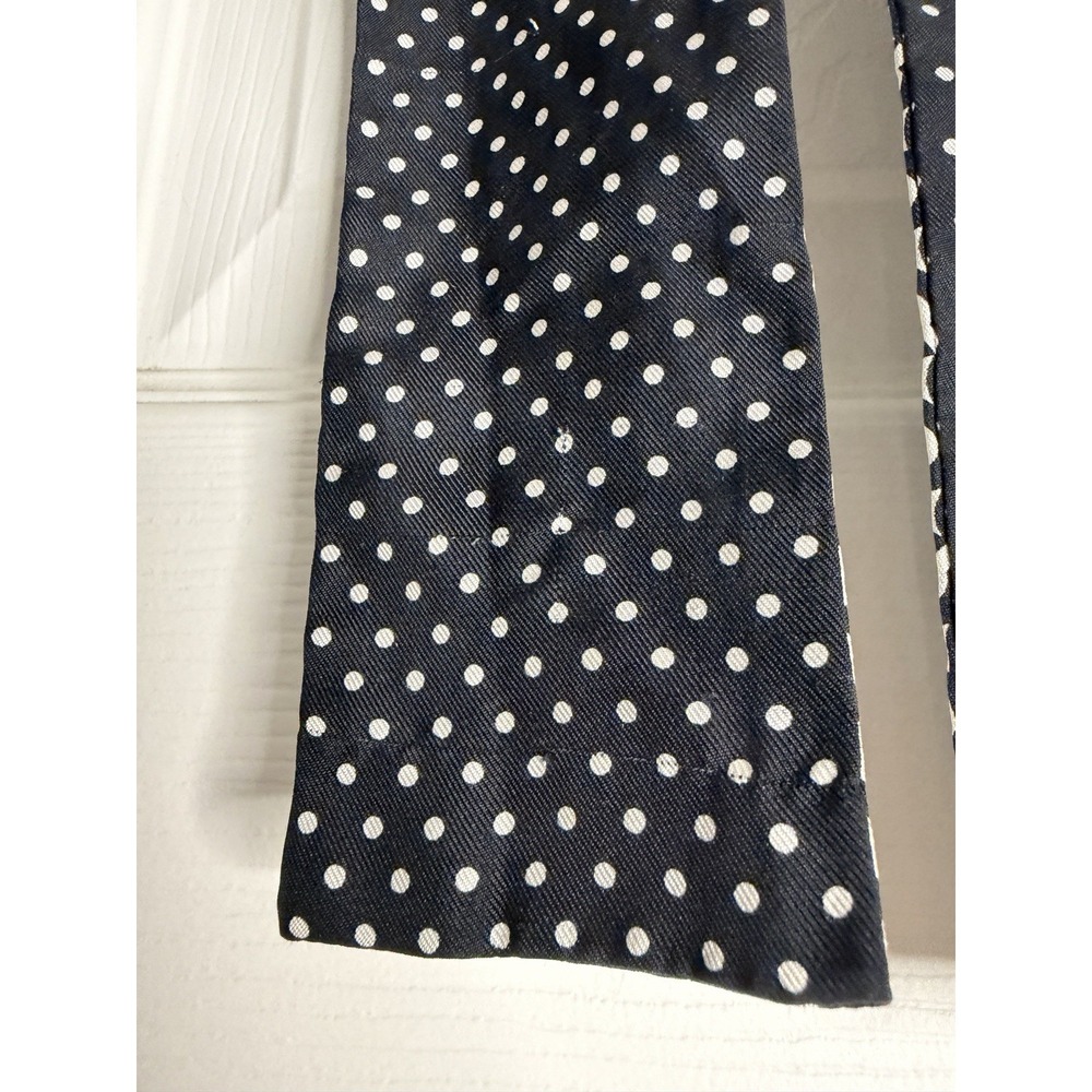 Coach Black White Satin Silk Ponytail Tie Twilly Scarf Op Art Geometric C 2000s - Picture 4 of 5